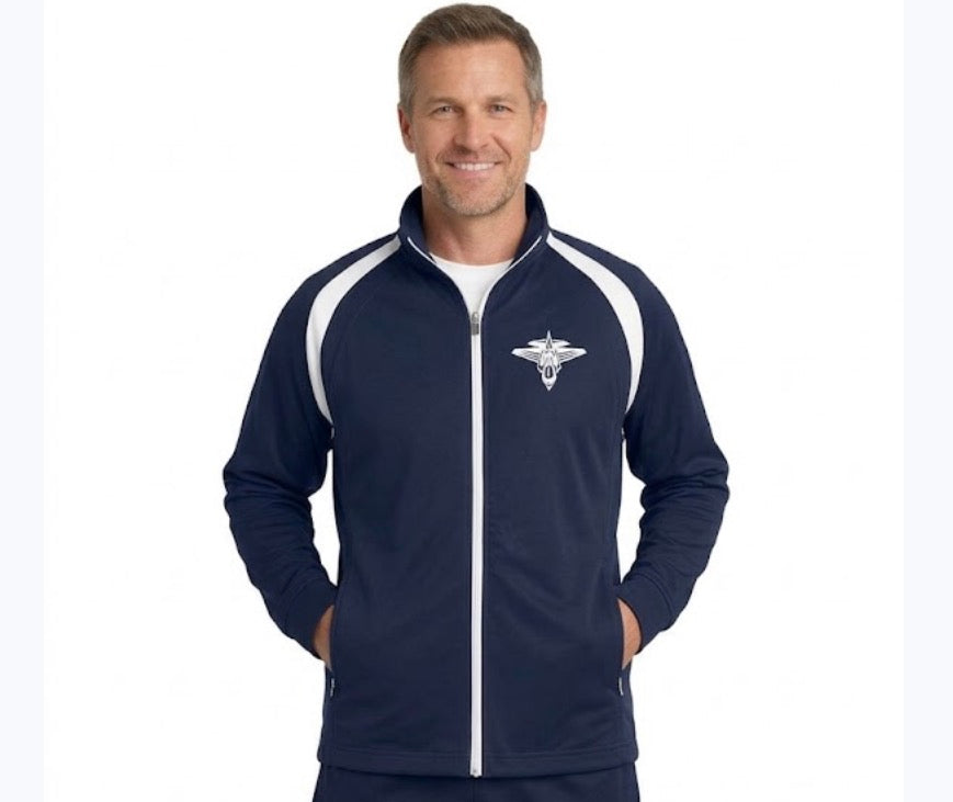 Navy and White Track Suit Jacket