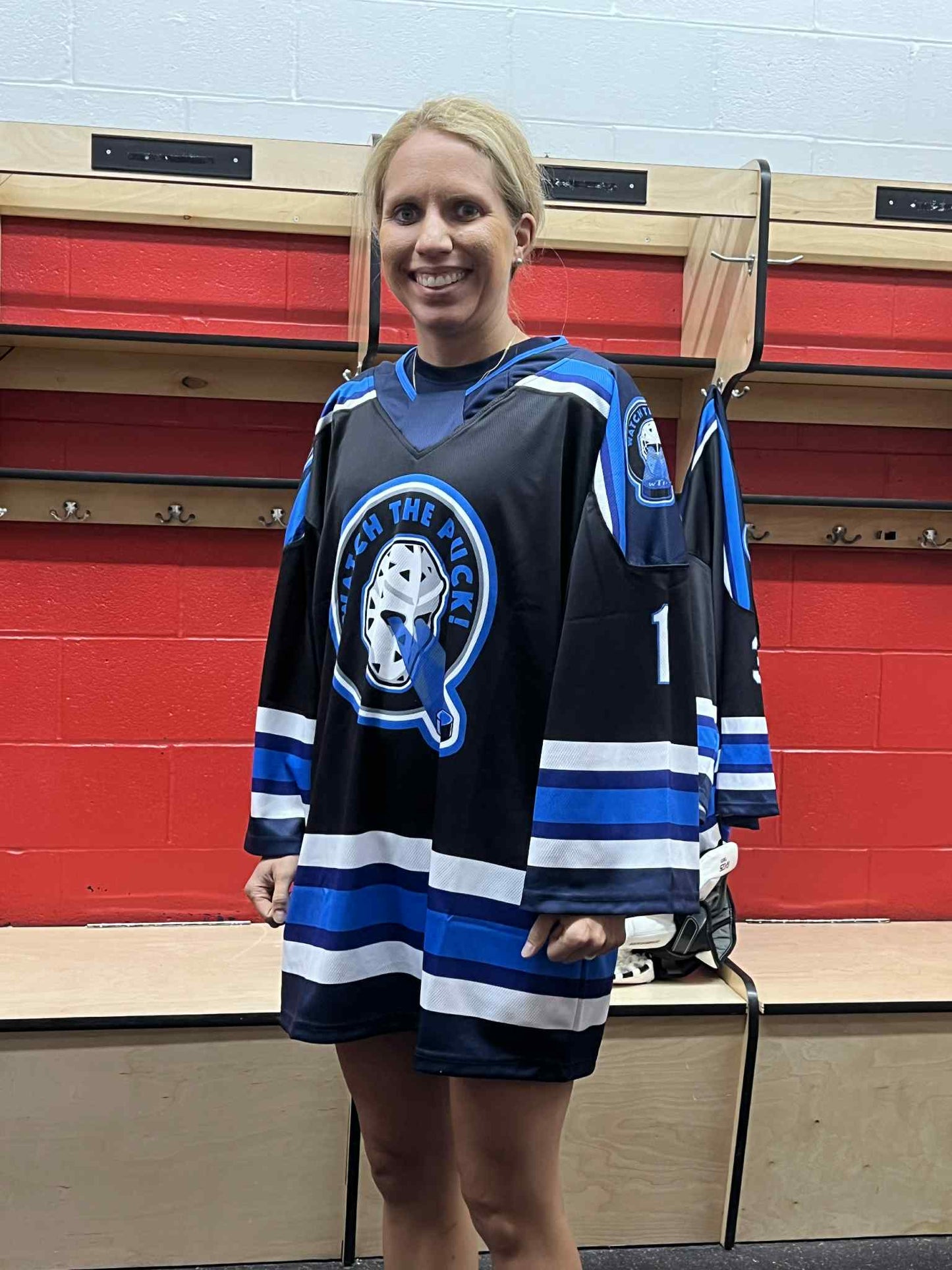 New “Watch The Puck” Goalie Cut Jersey (Price Includes Free USA Shipping)